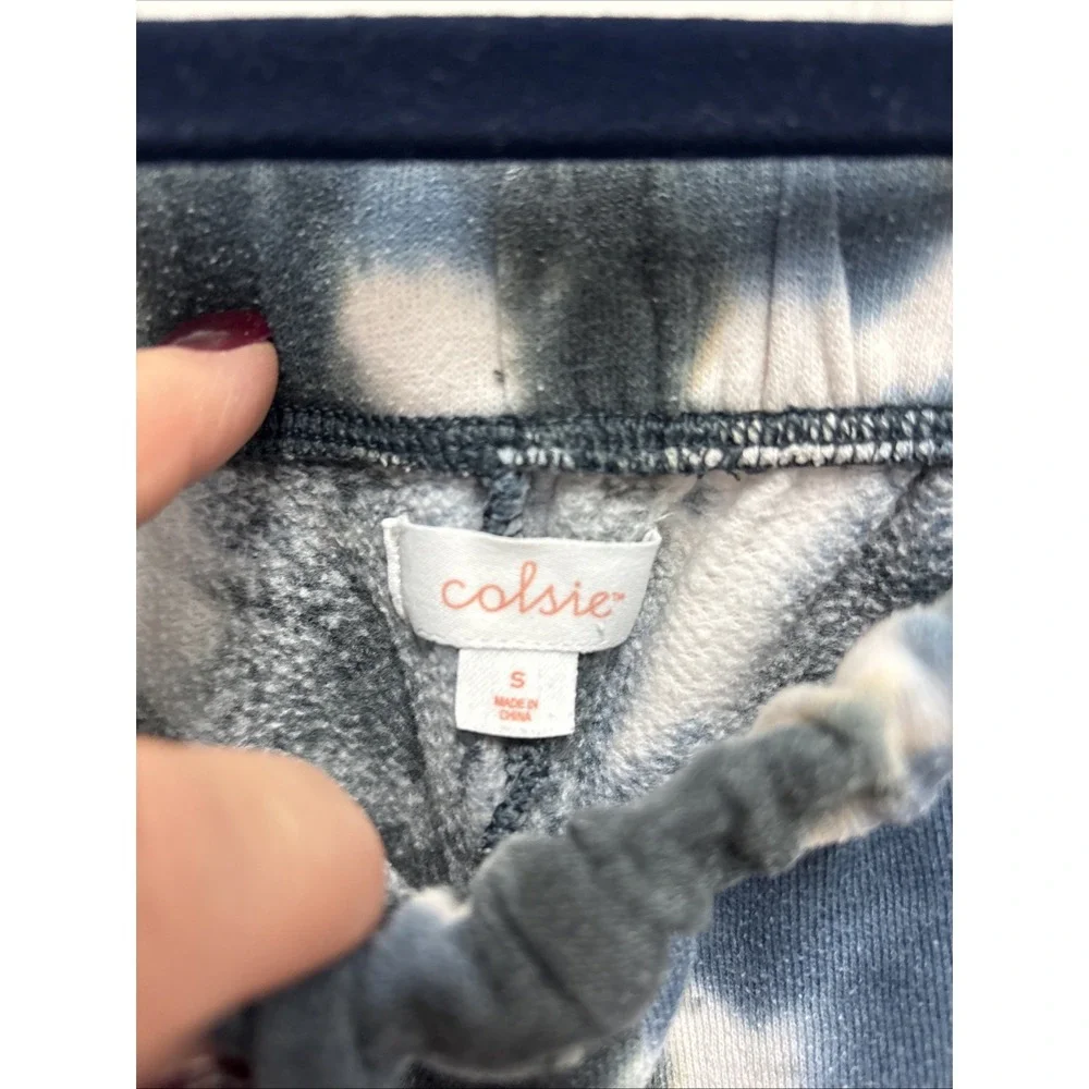 Colsie Woman's Tie Dye  Drawstring Fleece Draw String Jogger Sweatpants - Small‎ - Picture 2 of 7